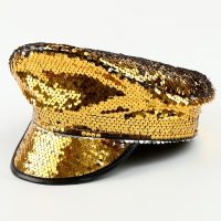 Карнавальная шляпа &laquo;Фуражка&raquo; с пайетками, р. 56&ndash;58