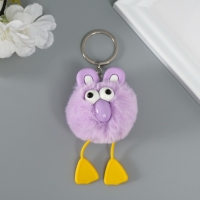 Пушистик на кольце "Большеглазая ворона" сиреневый 9,5х6х6 см Пушистик на кольце "Большеглазая ворона" сиреневый 9,5х6х6 см