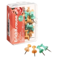 Кнопки силовые ErichKrause "Pastel Bloom", 50 штук, микс, в пластиковой коробке Кнопки силовые ErichKrause "Pastel Bloom", 50 штук, микс, в пластиковой коробке