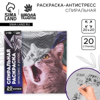 Спиральная раскраска-антистресс «Мир котиков» Спиральная раскраска-антистресс «Мир котиков»