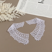 Воротник пришивной, гипюровый, 21 &times; 6 см, цвет белый