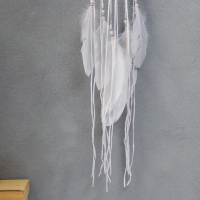 Ловец снов двойной "Месяц" белый d=5 см, d=20 см 75х20 см Ловец снов двойной "Месяц" белый d=5 см, d=20 см 75х20 см