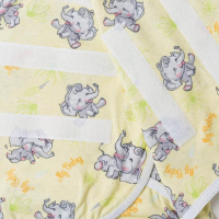 Пеленка-кокон на липучках, рост 50-62 см, кулирка, цвет жёлтый, принт микс Пеленка-кокон на липучках, рост 50-62 см, кулирка, цвет жёлтый, принт микс