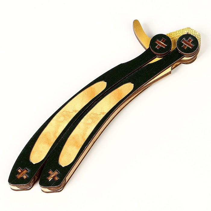 Деревянное оружие детское сувенирное &laquo;Золотой нож-бабочка&raquo;