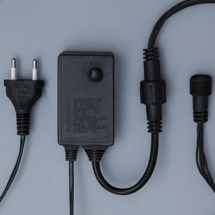 Гирлянда «Водопад» 2 × 1.5 м, IP44, УМС, тёмная нить, 400 LED, свечение белое, 8 режимов, 220 В Гирлянда «Водопад» 2 × 1.5 м, IP44, УМС, тёмная нить, 400 LED, свечение белое, 8 режимов, 220 В