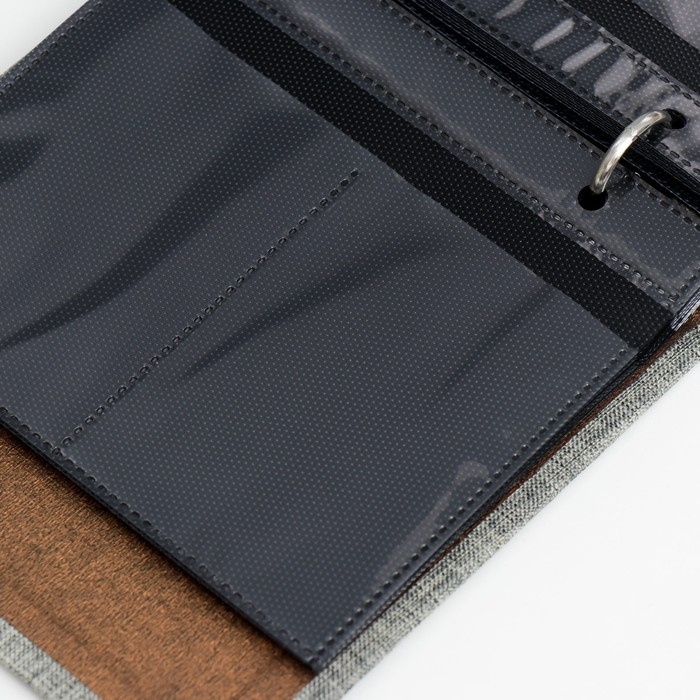 Фотоальбом для фото мини камер 100 фото 6,5х8,5 см "Серый" текстиль 3х15х14,5 см