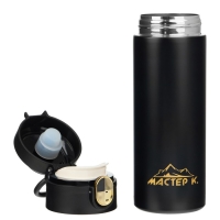 Термокружка, 420 мл, Simple "Мастер К", сохраняет тепло до 8 ч, черная Термокружка, 420 мл, Simple "Мастер К", сохраняет тепло до 8 ч, черная