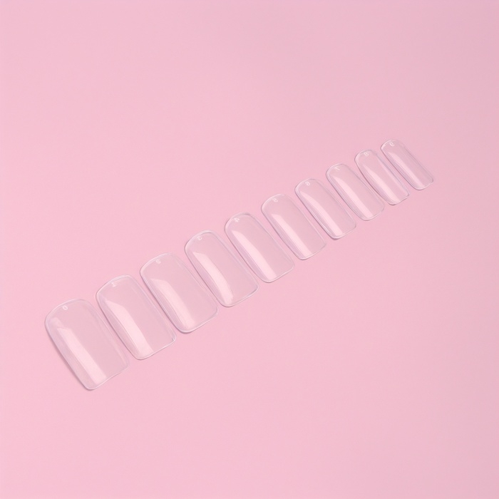 Типсы для наращивания ногтей, 500 шт, форма мягкий квадрат, 10 размеров, цвет прозрачный Типсы для наращивания ногтей, 500 шт, форма мягкий квадрат, 10 размеров, цвет прозрачный