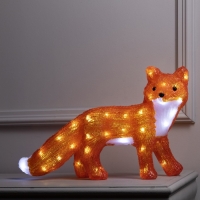 Светодиодная фигура &laquo;Лисица&raquo; 46 &times; 12 &times; 21 см, акрил, 50 LED, 220 В, свечение белое