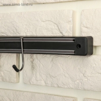 Держатель для ножей магнитный с крючками Доляна &laquo;Линия&raquo;, 34 см