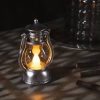 Светодиодная фигура «Серебристый фонарь» 8 × 12 × 6 см, пластик, батарейки AG13х3 (в комплекте), свечение тёплое белое Светодиодная фигура «Серебристый фонарь» 8 × 12 × 6 см, пластик, батарейки AG13х3 (в комплекте), свечение тёплое белое