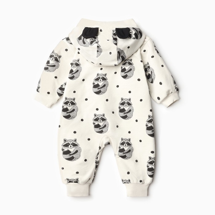 Комбинезон &laquo;Енот&raquo; Крошка Я, цвет белый, рост 80-86 см