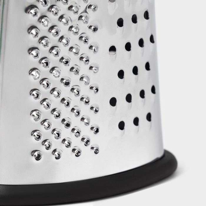 Тёрка овальная Доляна &laquo;Профи&raquo;, 15,5&times;8&times;4 см, прорезиненная, цвет ручки тёмно-серый