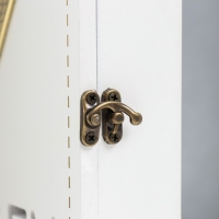 Ключница дерево 6 крючков "Сетка-треугольник" белая 19,5х5х26 см Ключница дерево 6 крючков "Сетка-треугольник" белая 19,5х5х26 см