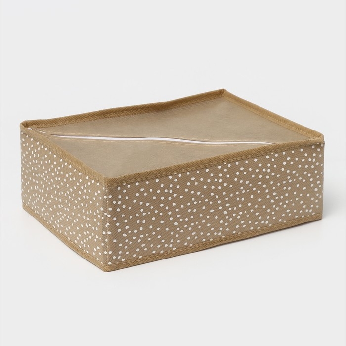Органайзер для хранения белья Доляна Points, 12 ячеек, 27×20×10 см, цвет бежевый Органайзер для хранения белья Доляна Points, 12 ячеек, 27×20×10 см, цвет бежевый