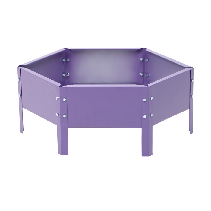 Клумба оцинкованная, d = 60 см, высота бортика 15 см, сиреневая, Greengo Клумба оцинкованная, d = 60 см, высота бортика 15 см, сиреневая, Greengo