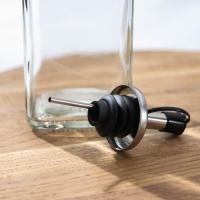 Бутылка стеклянная для соусов и масла Доляна &laquo;Лимоны&raquo;, 500 мл, 6&times;29 см