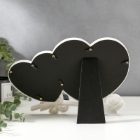 Фоторамка на 2 фото 10х10 см, 13х13 см "Двойное сердце с розой" белая 27,5х20,5 см Фоторамка на 2 фото 10х10 см, 13х13 см "Двойное сердце с розой" белая 27,5х20,5 см