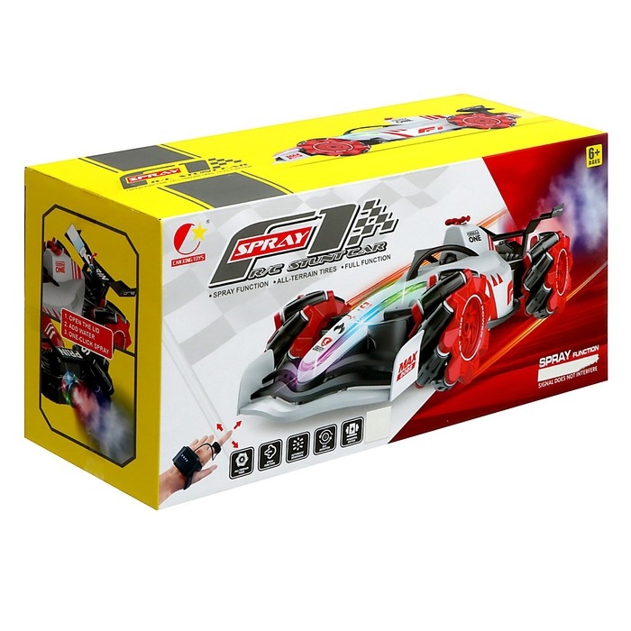 Машина радиоуправляемая &laquo;Формула&raquo;, работает от аккумулятора, эффект дыма, свет, цвет белый