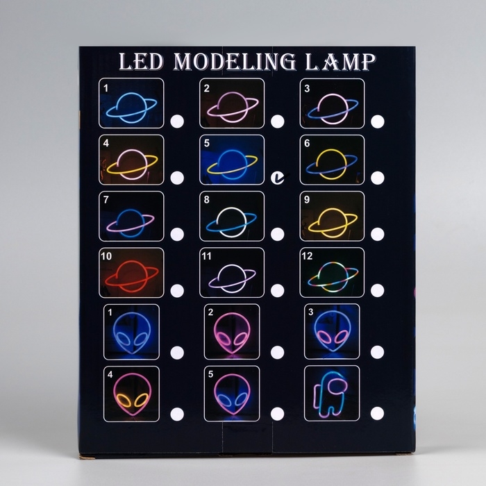 Неоновая вывеска &laquo;Лампочка&raquo; 16.5 x 25.5 см, батарейки AAx3 (не в комплекте) + USB, свечение белое