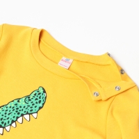 Лонгслив для мальчика, цвет тёмно-жёлтый, рост 98 см