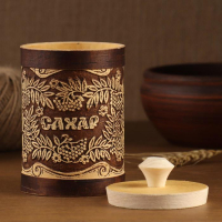 Туес "Гроздья рябины" Д8см, САХАР, береста Туес "Гроздья рябины" Д8см, САХАР, береста