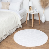 Ковер Этель "Zig-Zag" &Oslash; 100 см, молочный,  70% хлопок, 30% п/э, 1500 г/м2