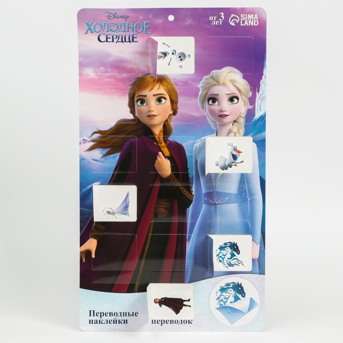 Адвент-календарь &laquo;Эльза и Анна&raquo;, с детскими татуировками &mdash; 18 шт., Холодное сердце