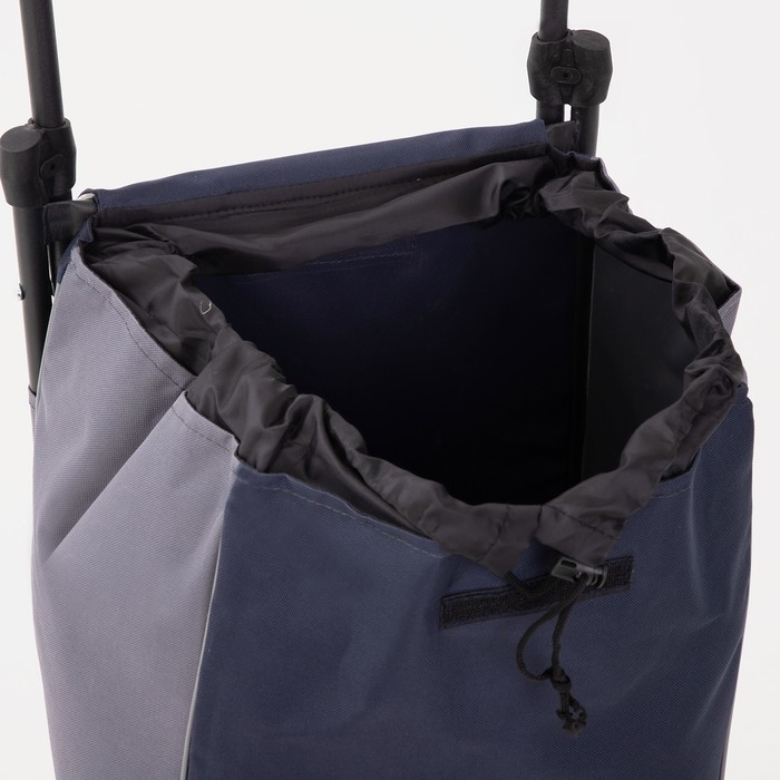 Сумка-тележка хозяйственная на шнуре, цвет синий Сумка-тележка хозяйственная на шнуре, цвет синий