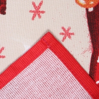 Новый год. Набор полотенец Доляна "Новогодние игрушки" 28х46 см - 2 шт, 100% хл, рогожка 164 г/м2