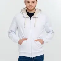 Толстовка на молнии Kulonga Sherpa, белая, размер L