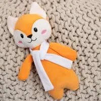 Мягкая игрушка Beastie Toys, лисенок с белым шарфом