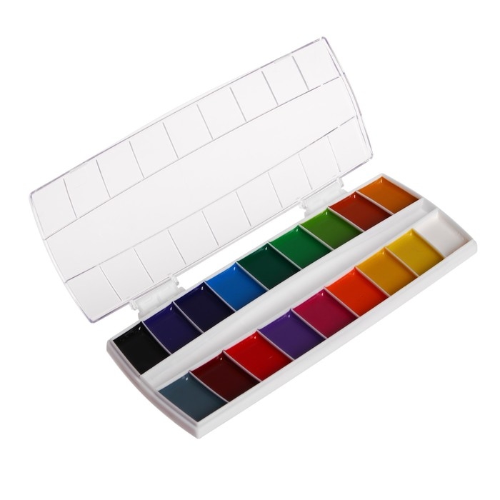 Акварель 18 цветов ErichKrause ArtBerry "Премиум", с УФ-защитой, с увеличенными кюветами XXL, пластик, европодвес, без кисти