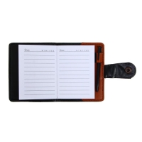 Записная книжка с ручкой А7, 72 листа в линейку, обложка комбинированная ПВХ с застёжкой на кнопке Записная книжка с ручкой А7, 72 листа в линейку, обложка комбинированная ПВХ с застёжкой на кнопке