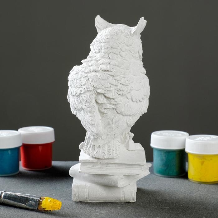 Фигура для раскраски Фигура для раскраски "Мудрый филин" белая, 7х15х6,5см