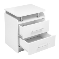 Тумба прикроватная Милан, 600х500х410 белый бриллиант