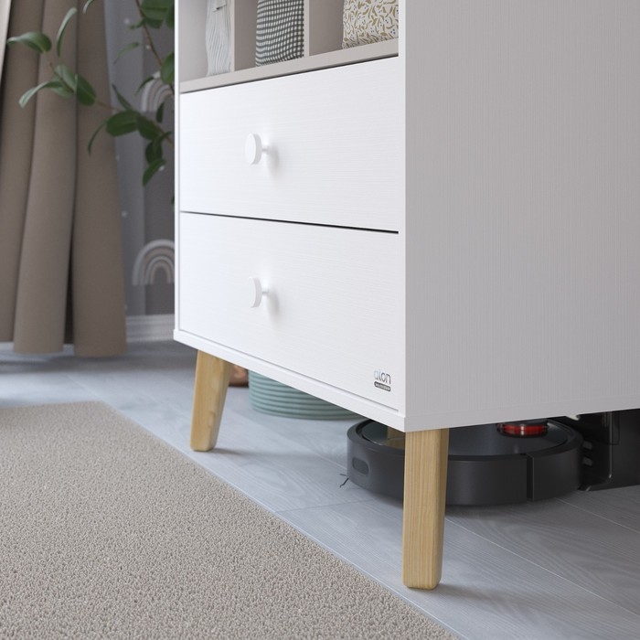 Комод пеленальный детский Benny, ЛДСП, 80х88х69 см., 2 ящика, цвет белый/кашемир