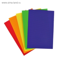 Картон цветной гофрированный А4, 5 листов, 5 цветов &laquo;Каляка-Маляка&raquo;