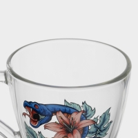 Кружка стеклянная кофейная «Цветы и змеи», 250 мл Кружка стеклянная кофейная «Цветы и змеи», 250 мл