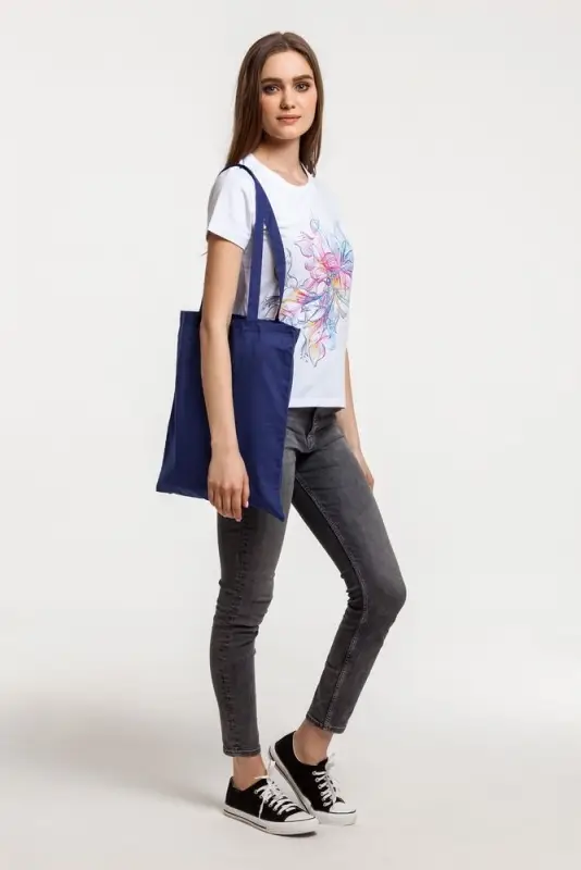 Холщовая сумка Basic 105, темно-синяя Холщовая сумка Basic 105, темно-синяя