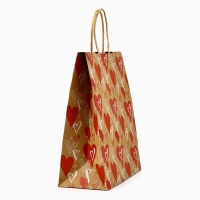 Пакет с клапаном «С любовью», сердца, крафт, глиттер, 19,5 × 10 × 25.2 см Пакет с клапаном «С любовью», сердца, крафт, глиттер, 19,5 × 10 × 25.2 см