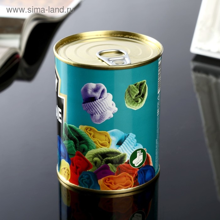 Носки в банке Носки в банке "Цельные" (мужские, цвет черный)