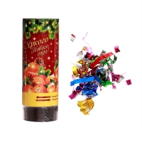 Новогодняя хлопушка пружинная &laquo;Яркого Нового года!&raquo;, конфетти, фольга-серпантин, 11см