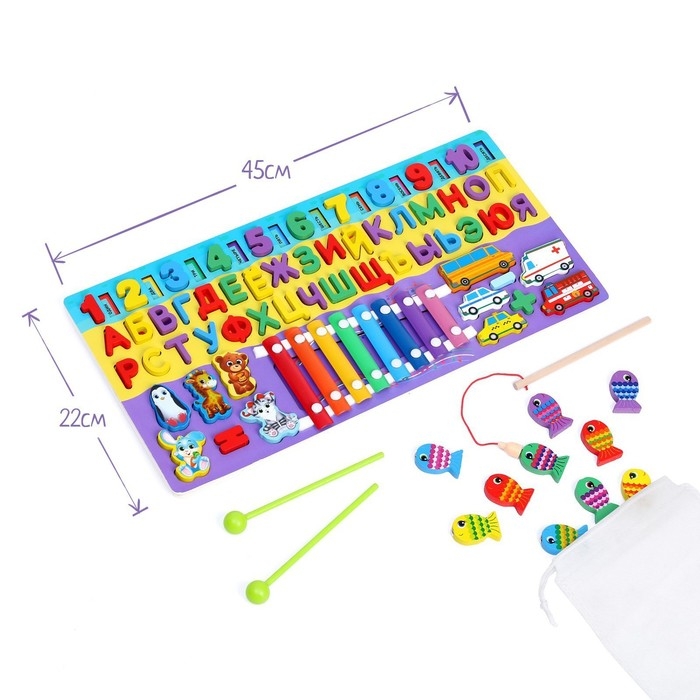 Логический центр 6 в 1 &laquo;Забава&raquo; 45х22 см