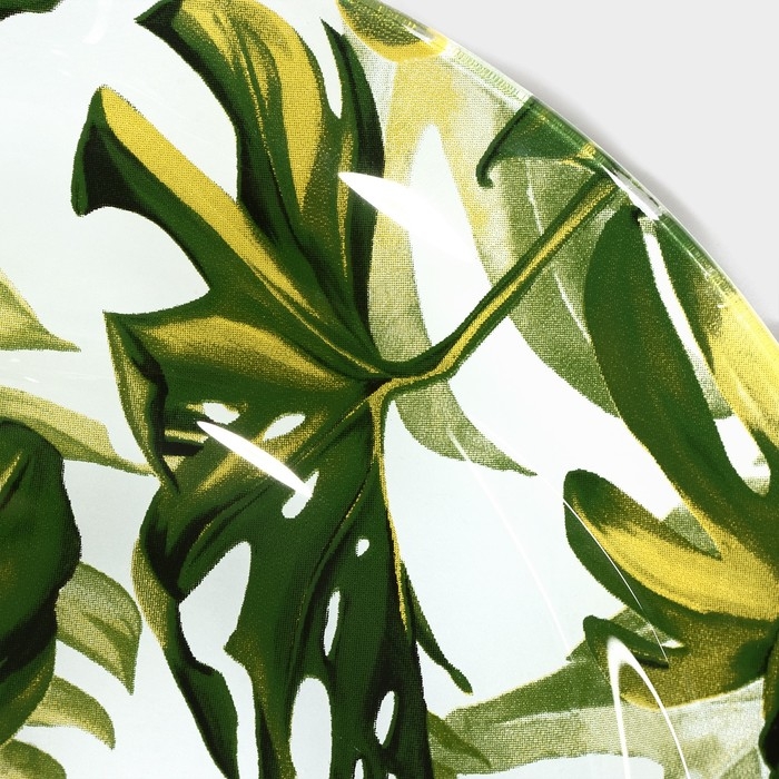 Тарелка глубокая стеклянная Доляна &laquo;Монстера&raquo;, 430 мл, d=18,5 см