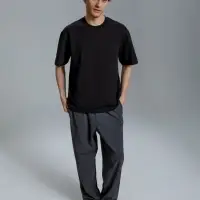 Футболка оверсайз Kangas, черная, M/L