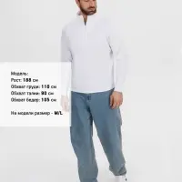 Свитшот на молнии из бифлекса Morfiss, белый, размер XS/S