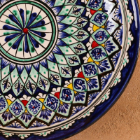 Ляган Риштанская Керамика "Узоры", 25 см, синий Ляган Риштанская Керамика "Узоры", 25 см, синий