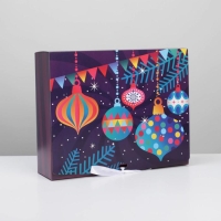 Коробка подарочная новогодняя складная двухсторонняя «Сияй в Новом году», 31 х 24.5 х 8 см, Новый год Коробка подарочная новогодняя складная двухсторонняя «Сияй в Новом году», 31 х 24.5 х 8 см, Новый год