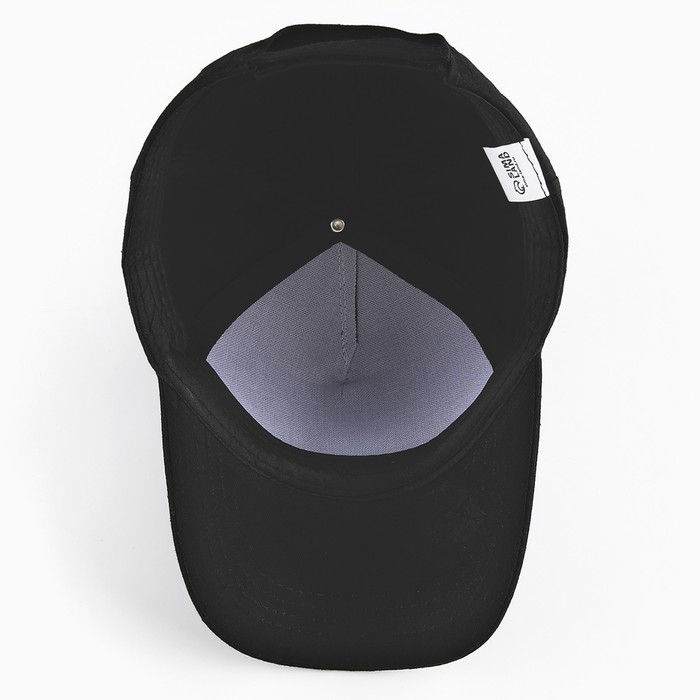 Кепка детская однотонная, цвет чёрный, р-р- 54